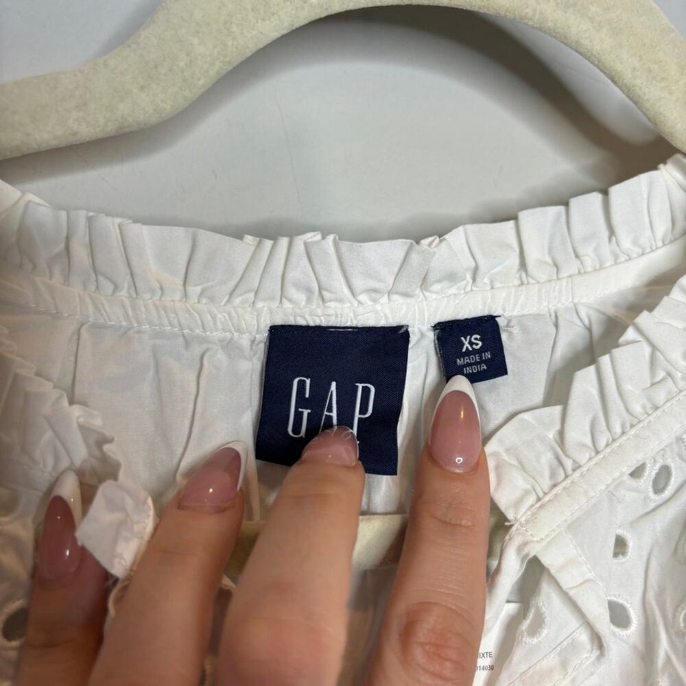 NWT Gap Cotton Eyelet Mini Dress White - Picture 3 of 12